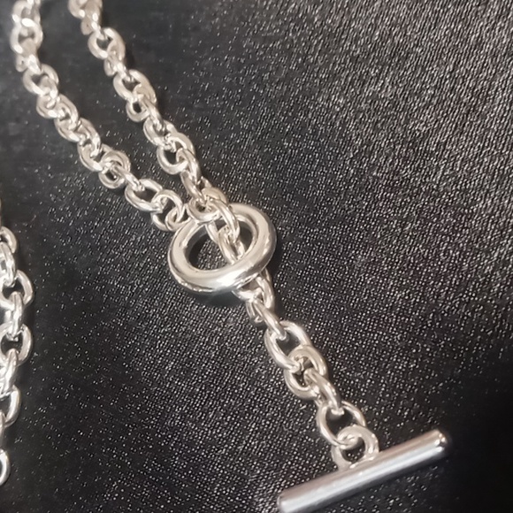 Toggle clasp circle Link necklace & bracelet set. - Picture 6 of 10